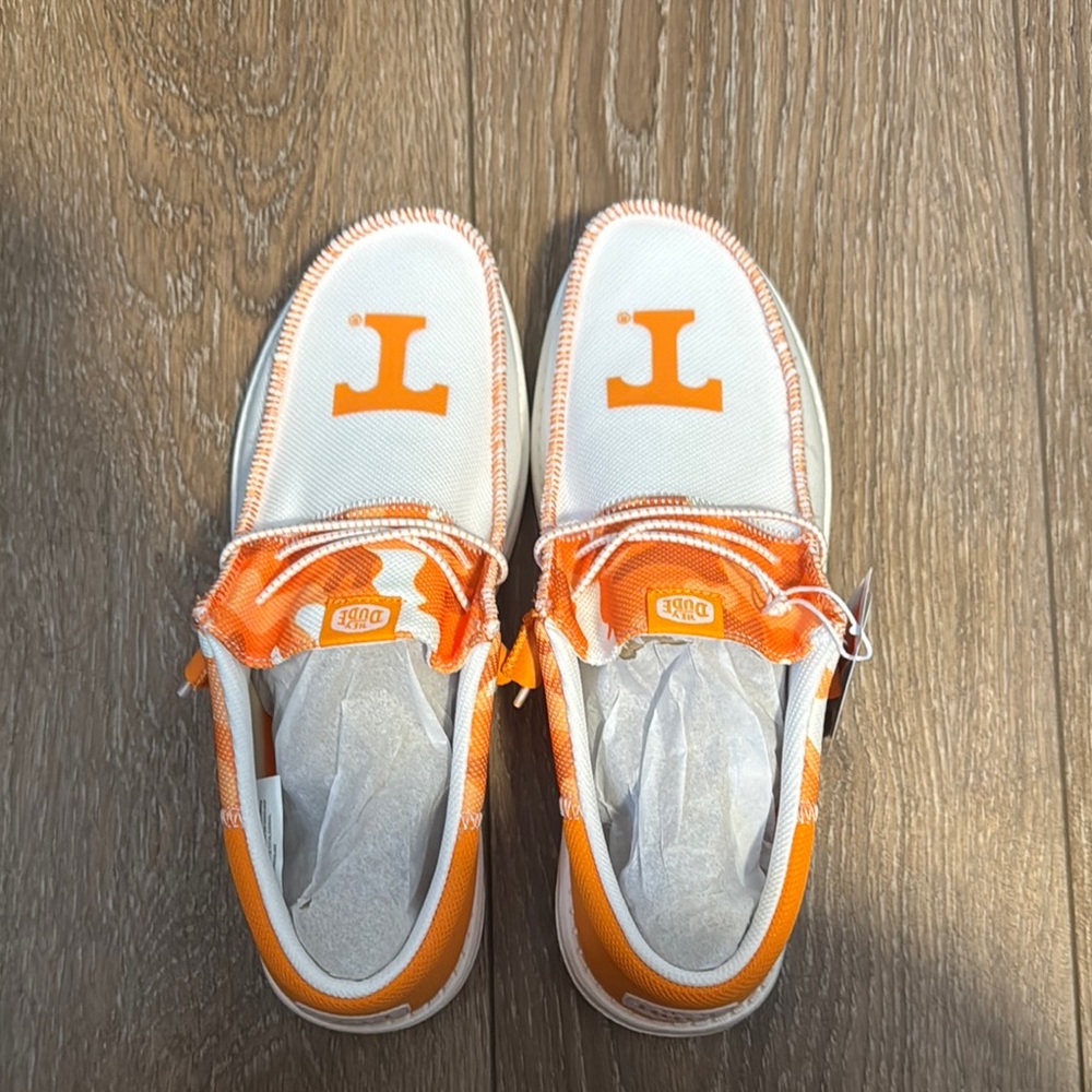Hey Dude Sneakers in Orange and White